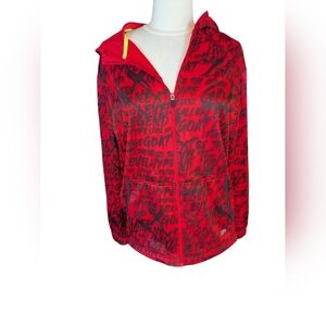 Pro Player Red And Black Goat Zip Up Hoodie, Size L Good Condition